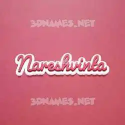 nareshvinta in Red Scribble style - 3D name wallpaper