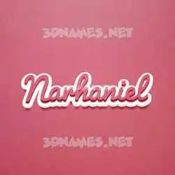 narhaniel in Red Scribble style - 3D name wallpaper