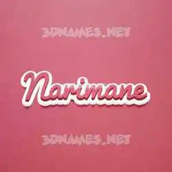 narimane in Red Scribble style - 3D name wallpaper