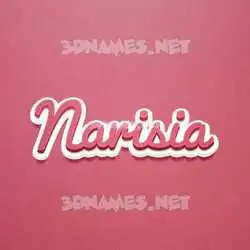 narisia in Red Scribble style - 3D name wallpaper