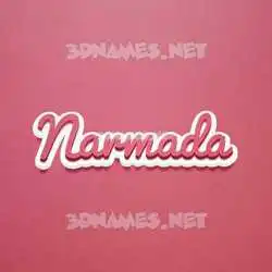 narmada in Red Scribble style - 3D name wallpaper