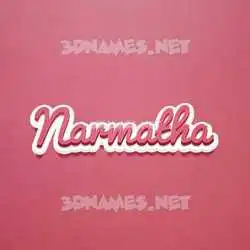narmatha in Red Scribble style - 3D name wallpaper