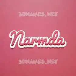 narmda in Red Scribble style - 3D name wallpaper