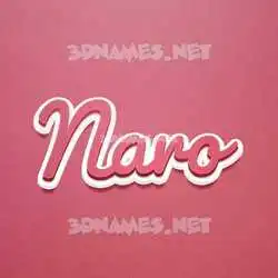 naro in Red Scribble style - 3D name wallpaper