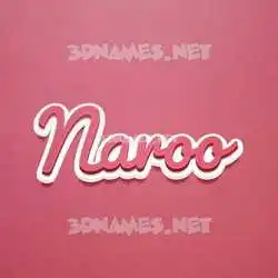 naroo in Red Scribble style - 3D name wallpaper