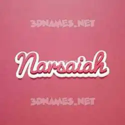narsaiah in Red Scribble style - 3D name wallpaper