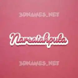 narsaiahputa in Red Scribble style - 3D name wallpaper