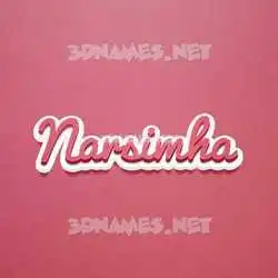 narsimha in Red Scribble style - 3D name wallpaper