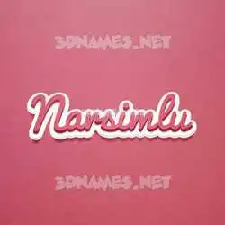 narsimlu in Red Scribble style - 3D name wallpaper