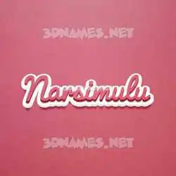 narsimulu in Red Scribble style - 3D name wallpaper