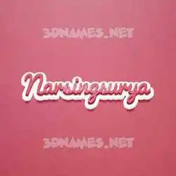 narsingsurya in Red Scribble style - 3D name wallpaper