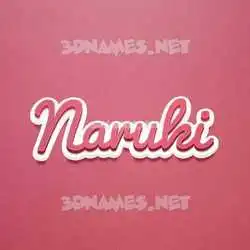 naruki in Red Scribble style - 3D name wallpaper