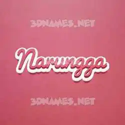 narungga in Red Scribble style - 3D name wallpaper