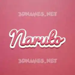 naruto in Red Scribble style - 3D name wallpaper