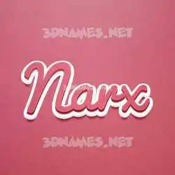 narx in Red Scribble style - 3D name wallpaper