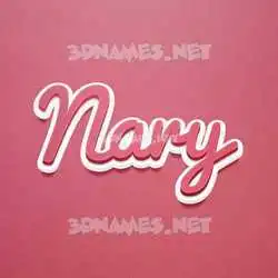 nary in Red Scribble style - 3D name wallpaper