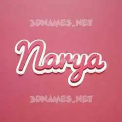 narya in Red Scribble style - 3D name wallpaper