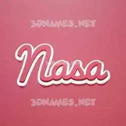 nasa in Red Scribble style - 3D name wallpaper