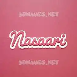 nasaari in Red Scribble style - 3D name wallpaper