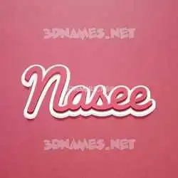 nasee in Red Scribble style - 3D name wallpaper