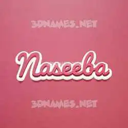 naseeba in Red Scribble style - 3D name wallpaper