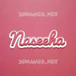 naseeha in Red Scribble style - 3D name wallpaper
