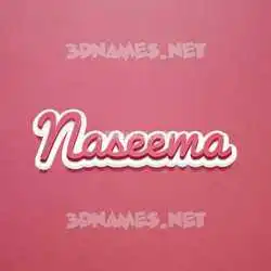naseema in Red Scribble style - 3D name wallpaper
