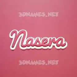 nasera in Red Scribble style - 3D name wallpaper