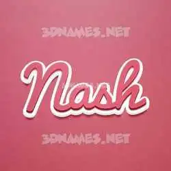 nash in Red Scribble style - 3D name wallpaper