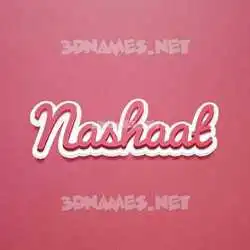nashaat in Red Scribble style - 3D name wallpaper