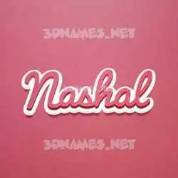 nashal in Red Scribble style - 3D name wallpaper