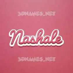 nashale in Red Scribble style - 3D name wallpaper