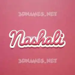 nashali in Red Scribble style - 3D name wallpaper