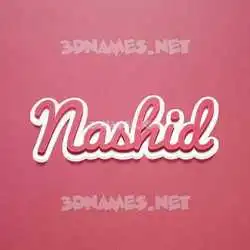 nashid in Red Scribble style - 3D name wallpaper