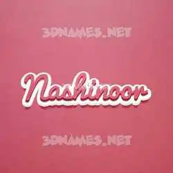 nashinoor in Red Scribble style - 3D name wallpaper