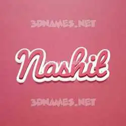 nashit in Red Scribble style - 3D name wallpaper
