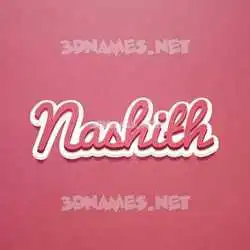 nashith in Red Scribble style - 3D name wallpaper