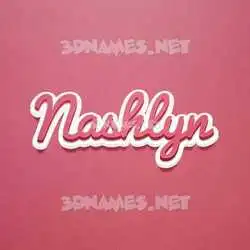 nashlyn in Red Scribble style - 3D name wallpaper