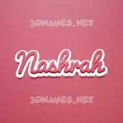 nashrah in Red Scribble style - 3D name wallpaper
