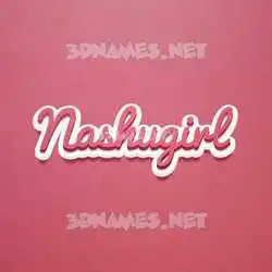 nashugirl in Red Scribble style - 3D name wallpaper