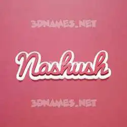 nashush in Red Scribble style - 3D name wallpaper