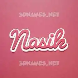 nasik in Red Scribble style - 3D name wallpaper