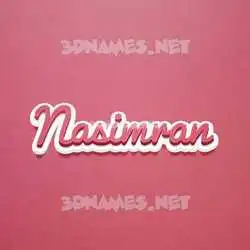 nasimran in Red Scribble style - 3D name wallpaper