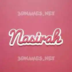 nasirah in Red Scribble style - 3D name wallpaper