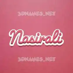 nasirali in Red Scribble style - 3D name wallpaper