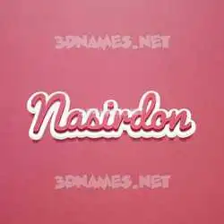 nasirdon in Red Scribble style - 3D name wallpaper