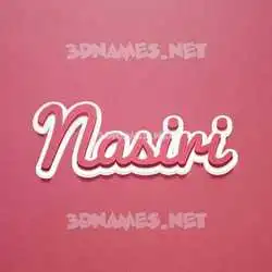 nasiri in Red Scribble style - 3D name wallpaper