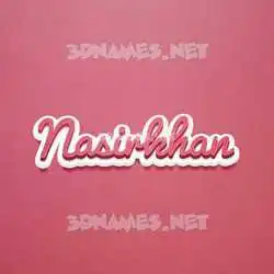 nasirkhan in Red Scribble style - 3D name wallpaper