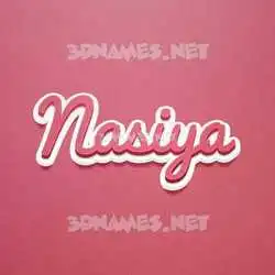 nasiya in Red Scribble style - 3D name wallpaper