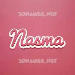 nasma in Red Scribble style - 3D name wallpaper